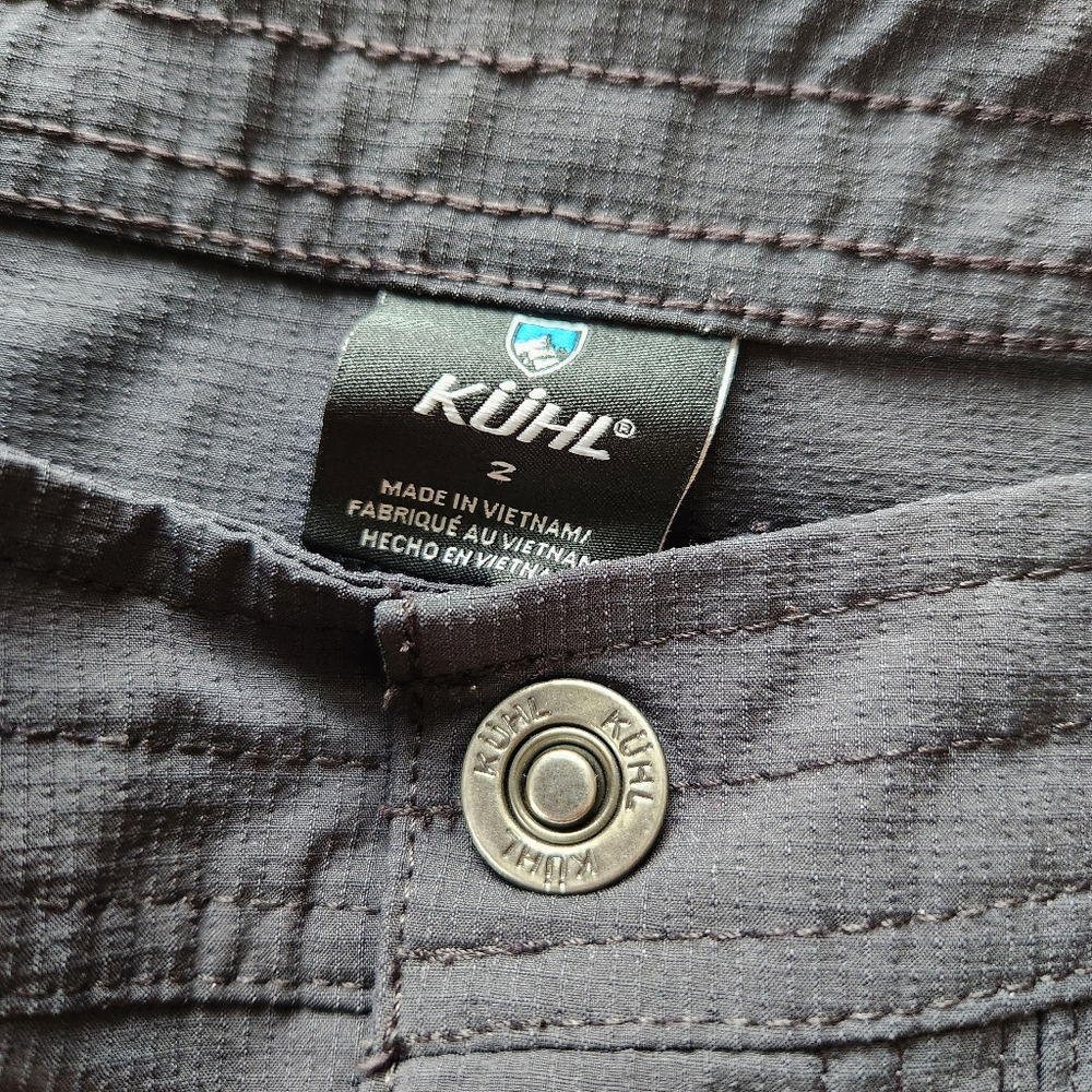 Kuhl "Horizn" Shorts Raven Black Convertible Bermuda Cargo Hiking Women's Size 2 - Picture 7 of 13